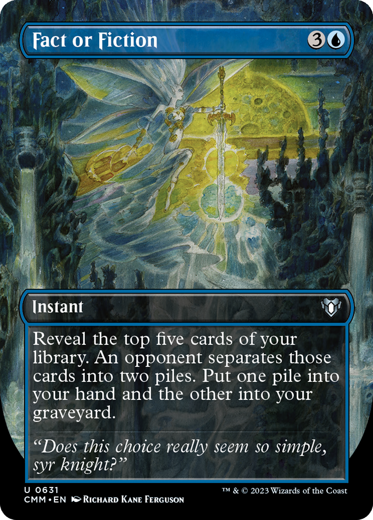 Fact or Fiction (Borderless) (CMM-631) - Commander Masters (Borderless) Foil