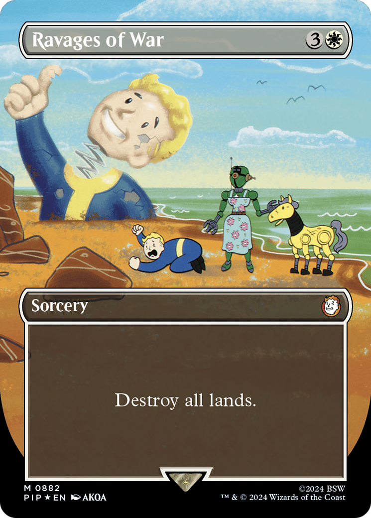 Ravages of War (Borderless) (Surge Foil) (PIP-882) - Fallout (Borderless) Foil