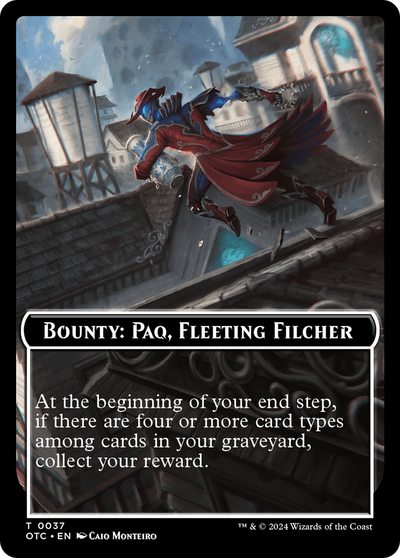 Bounty: Paq, Fleeting Filcher // Wanted! (TOTC-037) - Outlaws of Thunder Junction Commander Tokens