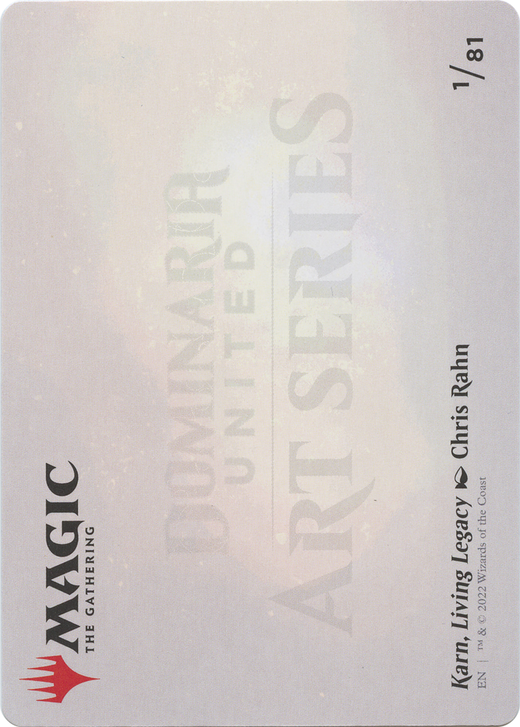 Karn, Living Legacy // Karn, Living Legacy (ADMU-001) - Dominaria United Art Series (Borderless) Foil