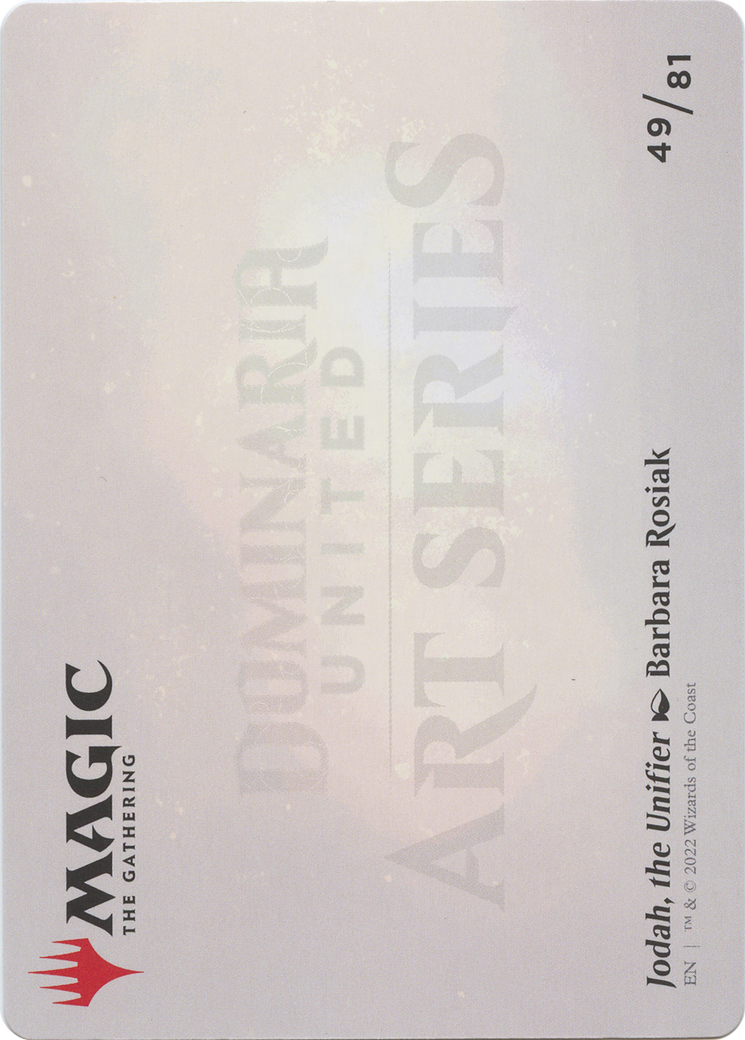 Jodah, the Unifier // Jodah, the Unifier (ADMU-049) - Dominaria United Art Series (Borderless) Foil