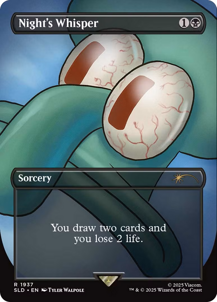 Night's Whisper (SLD-1937) - Secret Lair Drop (Borderless) Foil