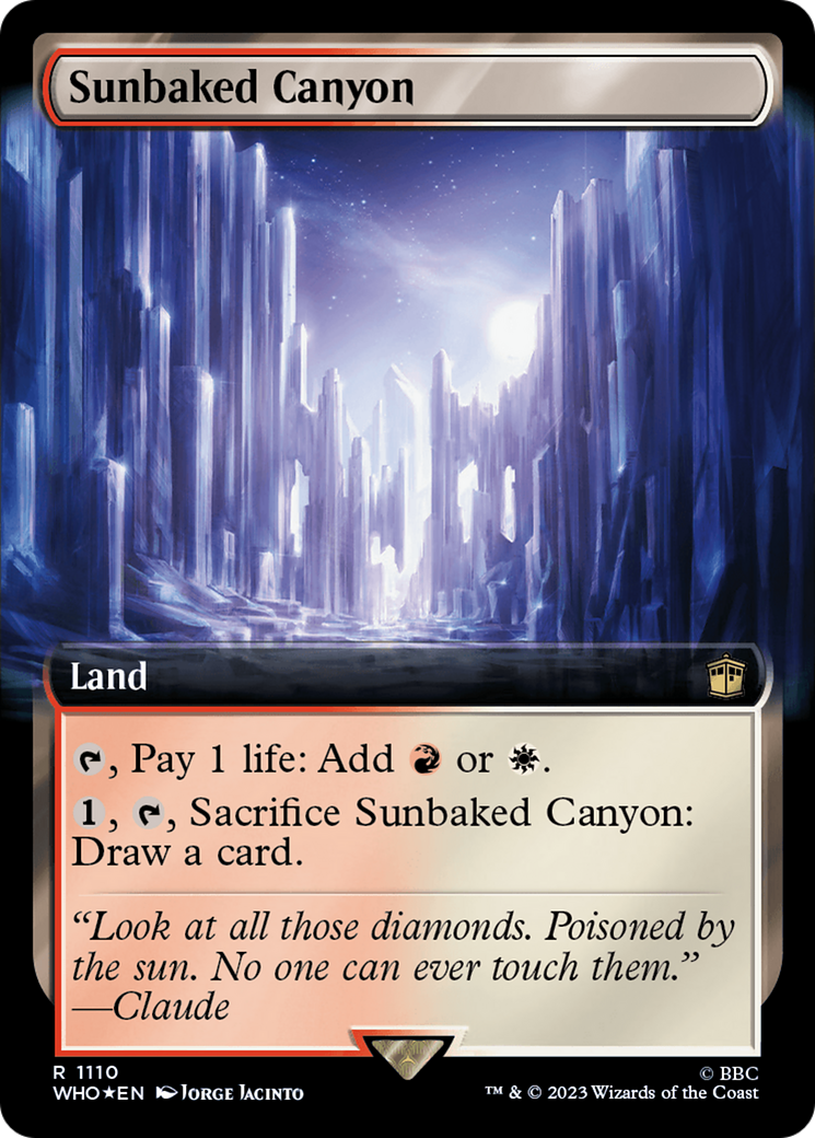 Sunbaked Canyon (Extended Art) (Surge Foil) (WHO-1110) - Doctor Who: (Extended Art) Foil