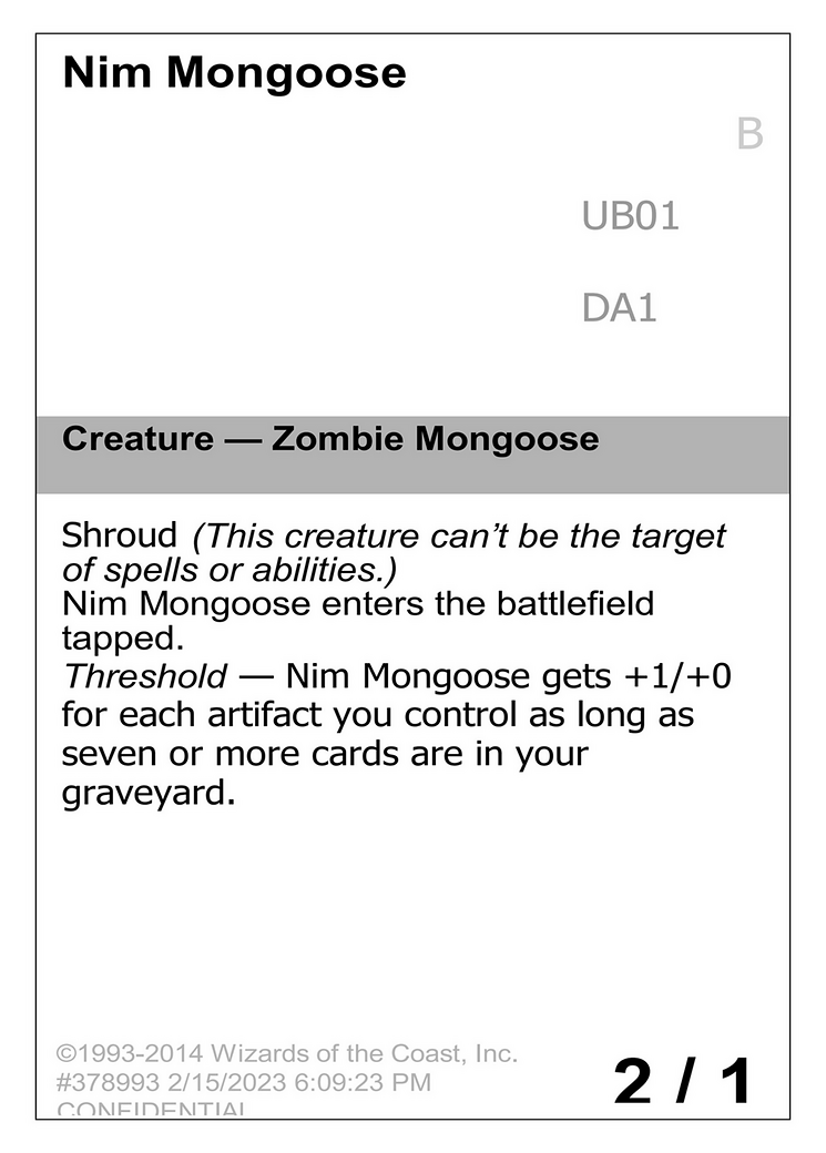 Nim Mongoose (UNK-UB01B) - Unknown Event