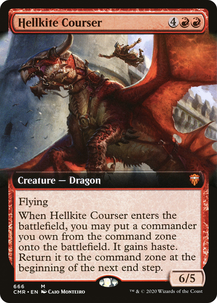 Hellkite Courser (Extended Art) (CMR-666) - Commander Legends: (Extended Art)
