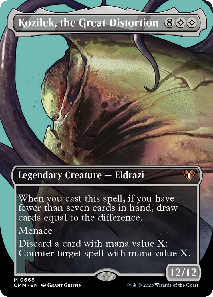Kozilek, the Great Distortion (Borderless) (CMM-668) - Commander Masters (Borderless) Foil