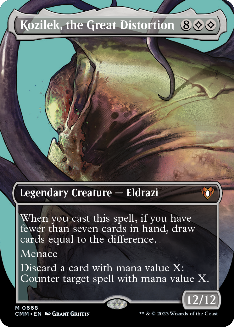 Kozilek, the Great Distortion (Borderless) (CMM-668) - Commander Masters (Borderless)