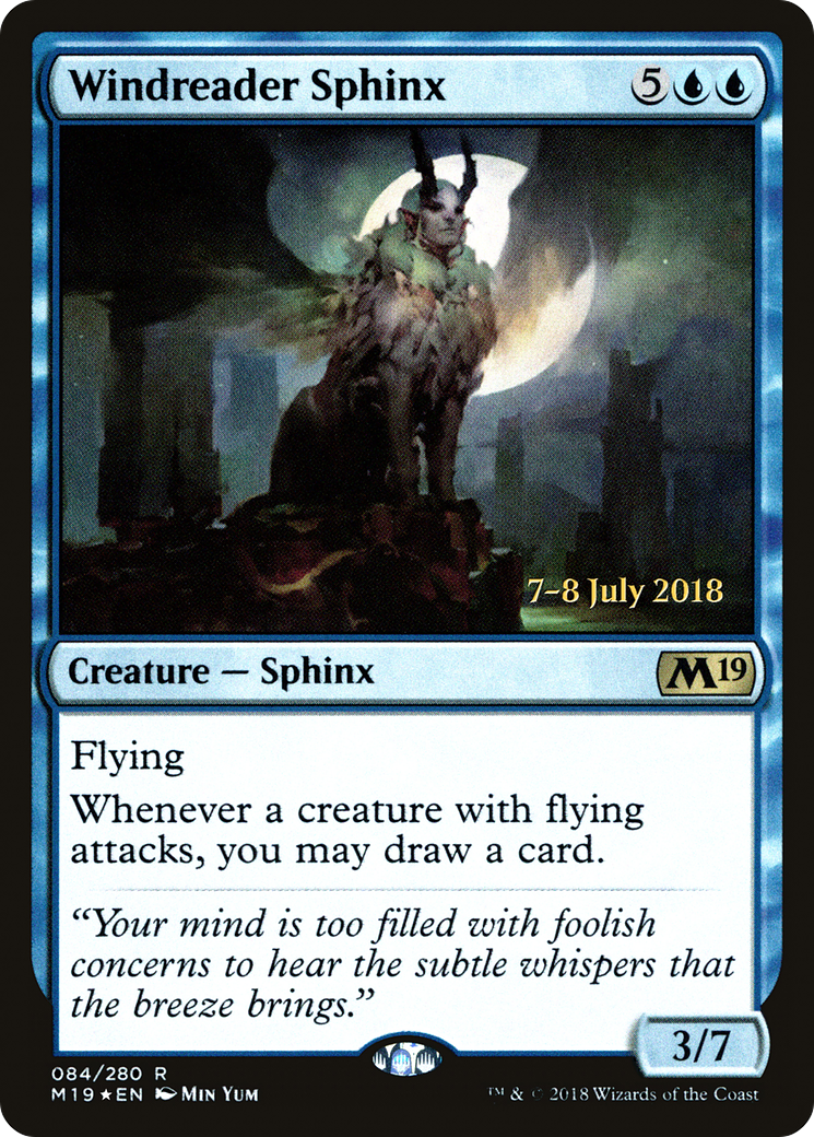 Windreader Sphinx (PRE-084) - Core Set 2019 Promos Foil
