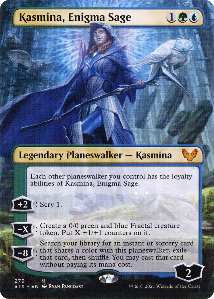 Kasmina, Enigma Sage (Borderless) (STX-279) - Strixhaven: School of Mages (Borderless)
