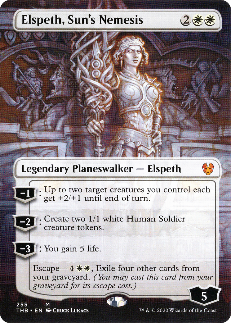 Elspeth, Sun's Nemesis (Borderless) (THB-255) - Theros Beyond Death (Borderless) Foil