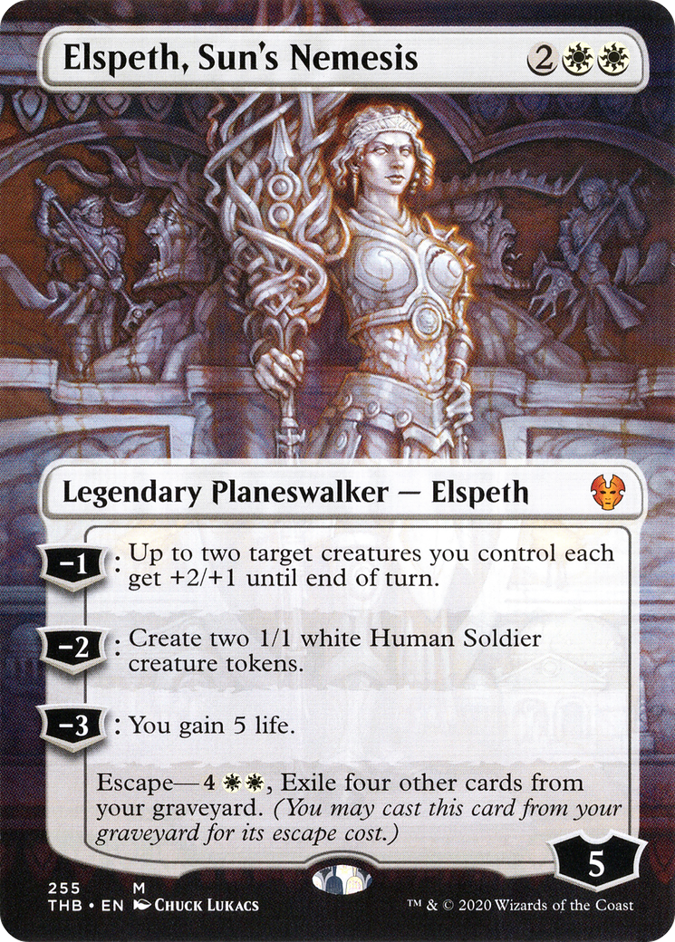 Elspeth, Sun's Nemesis (Borderless) (THB-255) - Theros Beyond Death (Borderless)