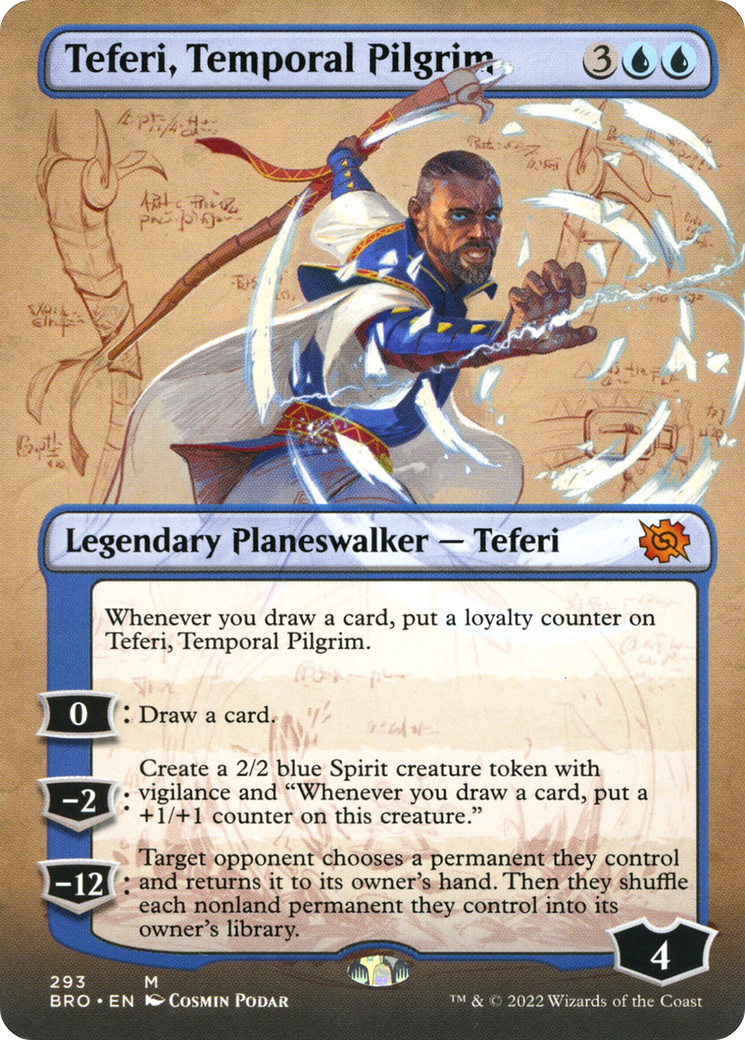 Teferi, Temporal Pilgrim (Borderless) (BRO-293) - The Brothers' War (Borderless)