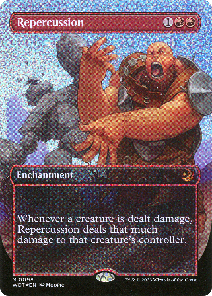 Repercussion (Anime Borderless) (Confetti Foil) (WOT-098) - Wilds of Eldraine: Enchanting Tales (Borderless) Foil