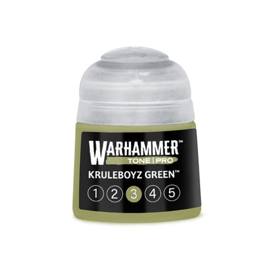 Warhammer Tone Pro Paint: Kruleboyz Green 3 12ML Row