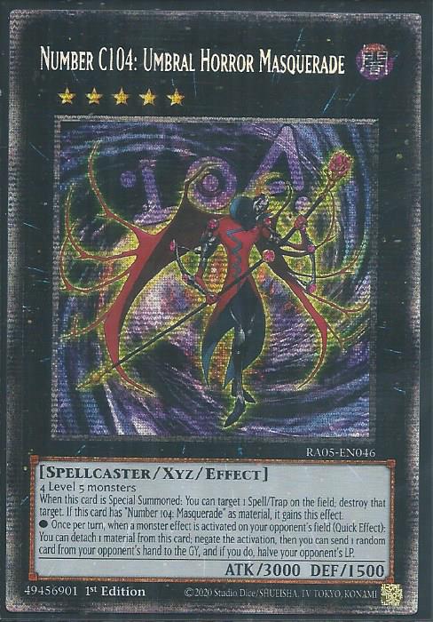 Number C104: Umbral Horror Masquerade (Starlight Rare) (RA05-EN046) - Rarity Collection 5 1st Edition
