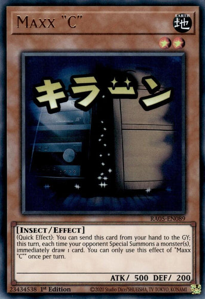 Maxx "C" (Starlight Rare) (RA05-EN089) - Rarity Collection 5 1st Edition