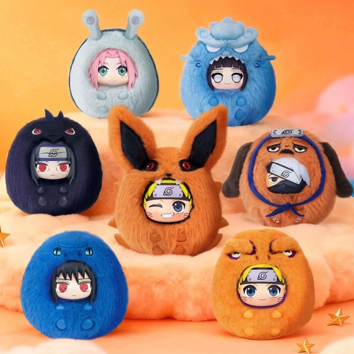 TOP TOY: Naruto - Beast Party Puffy Plush Keychain Blind Box