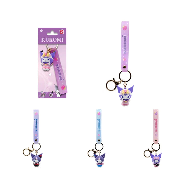 YuMe: Hello Kitty Kuromi Cute Outfit Keychain & Strap (S1)
