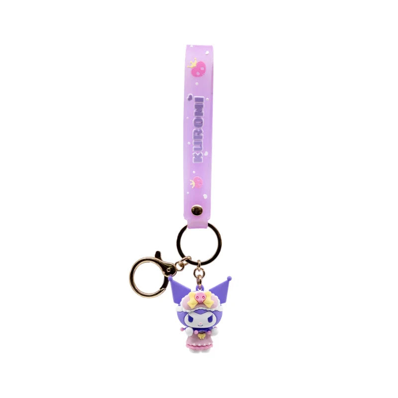 YuMe: Hello Kitty Kuromi Cute Outfit Keychain & Strap (S1)
