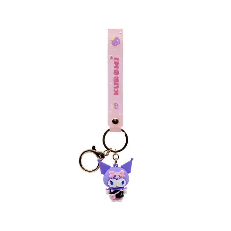 YuMe: Hello Kitty Kuromi Cute Outfit Keychain & Strap (S1)